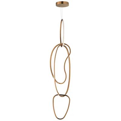 Et2 Unity 12 1/2" Wide Brushed Champagne Vertical Led Pendant