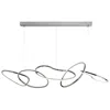 Et2 Unity 55" Wide Black Chrome Led Linear Pendant