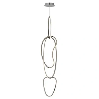 Et2 Unity-multi-light Pendant In Black Chrome