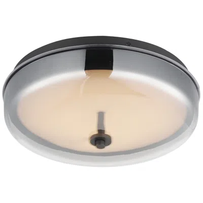 Et2 Voto 12" Wide Gunmetal Led Flush Mount