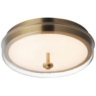 Et2 Voto 12" Wide Natural Aged Brass Led Flush Mount