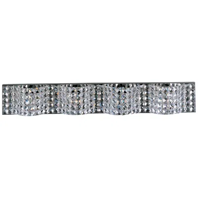 Et2 Wave 34" Wide Polished Chrome 4-light Led Bath Light