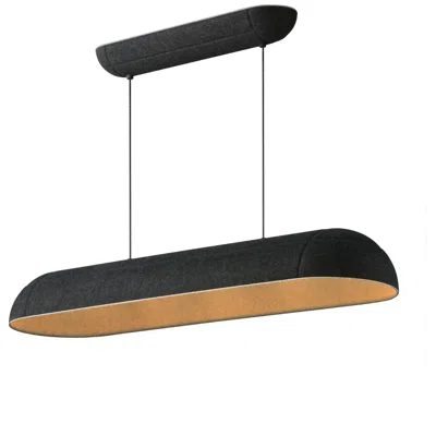 Et2 Wimbledon 41" Dark Gray Led Linear Pendant In Black