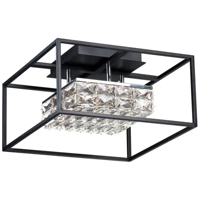Et2 Zephyr 15 3/4" Wide Black Led Ceiling Light