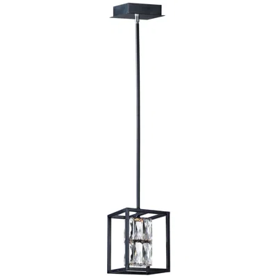 Et2 Zephyr 6" Wide Black Crystal Led Mini Pendant Light