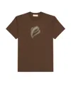 Etai La 3d Print Dot Brust E Tee In Brown