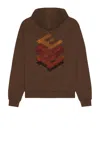 Etai La 3d Print Mechanical E Hoodie In Brown