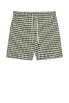 Etai La Plaid Drawcord Shorts In Multi