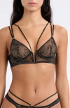 Etam After Midnight Classique Strappy Underwire Bra In Black