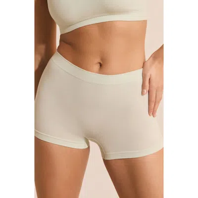 Etam Amande Seamless Cotton Blend Boyshorts In Neutral