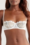Etam Amaryllis Embroidered Underwire Demi Bra In Ecru