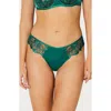 Etam Amaryllis Lace & Satin Hipster Panties In Duck-egg Blue