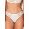 Etam Amaryllis Lace & Satin Hipster Panties In Ecru