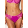 Etam Amaryllis Lace & Satin Hipster Panties In Petunia