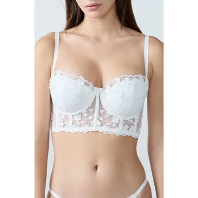 Etam Amour Underwire Bustier In White