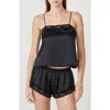 Etam Attitude Lace Trim Satin Camisole In Multi