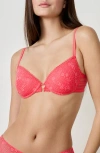 Etam Aura N°4 Classique Underwire Bra In Red