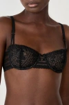 Etam Aura N°9 Underwire Balconette Bra In Black