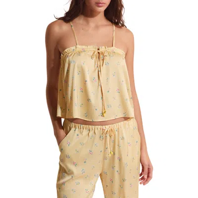 Etam Baie Crop Pajama Camisole In Neutral