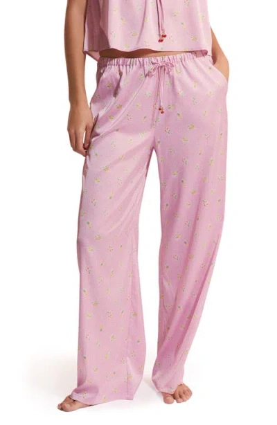 Etam Baie Pajama Pants In Pink