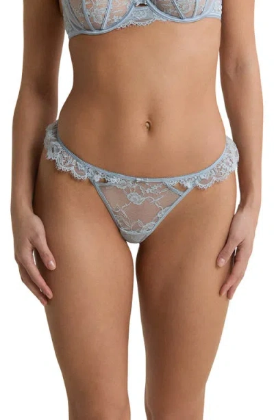 Etam Beloved Bleu Tanga Thong In Blue