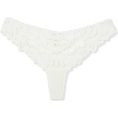 Etam Celeste Lace Tanga Thong In White
