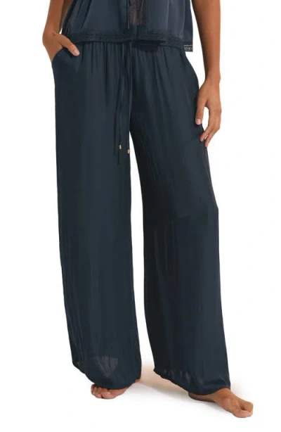 Etam Cheeta Wide Leg Pajama Pants In Blue