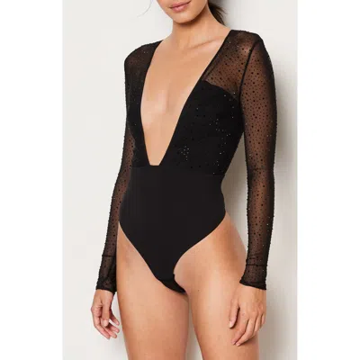Etam Couture Long Sleeve Bodysuit In Black