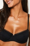 Etam Crush Classique Underwire Balconette Bra In Black