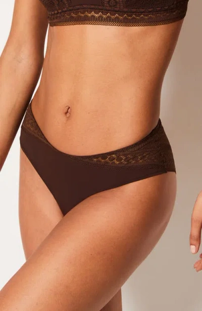 Etam Crush Shorty Briefs In Chocolate