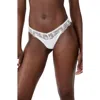 Etam Daisy Embroidered Tanga Thong In White