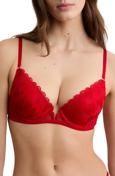 Etam Desir N°2 Classique Underwire Bra In Red