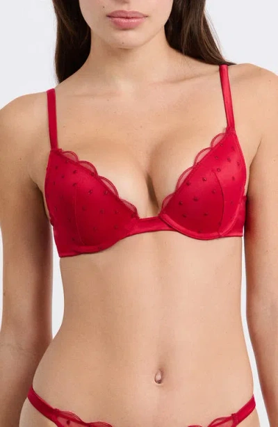 Etam Divine Classique N°2 Underwire Bra In Red