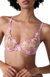 Etam Douceur Classique Underwire Unlined Bra In Pink