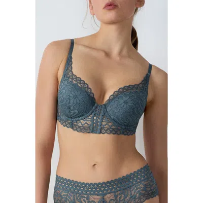 Etam Dream Classique Longline Underwire Bra In Anthracite