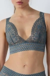 Etam Dream Wireless Triangle Bra In Anthracite