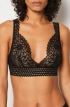 Etam Dream Wireless Triangle Bra In Black