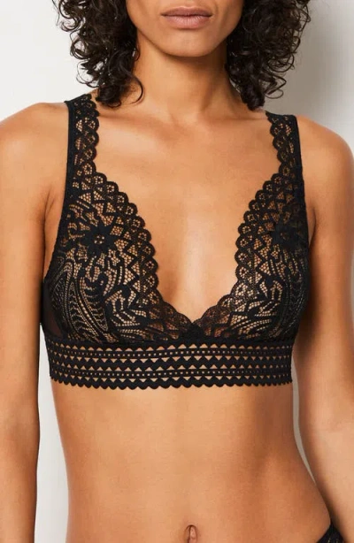 Etam Dream Wireless Triangle Bra In Black