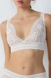 Etam Dream Wireless Triangle Bra In Ecru