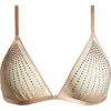 Etam Effusion Crystal Detail Triangle Bra In Blush