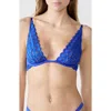 Etam Enjouee Underwire Triangle Bra In Blue