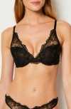 Etam Foudre Lace Underwire Bra In Black