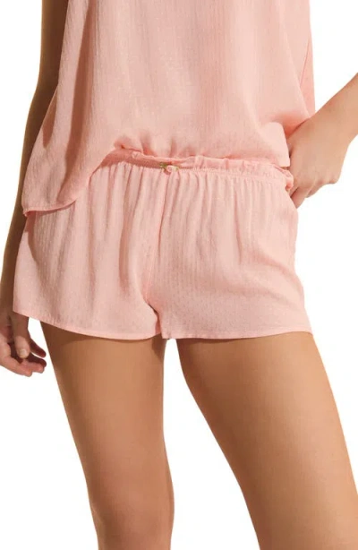 Etam Freesia Swiss Dot Pajama Shorts In White