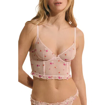 Etam Freesia Underwire Bustier Bra In White