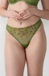 Etam Gourmandise No. 4 Underwire Demi Bra In Green