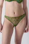 Etam Gourmandise Thong In Green