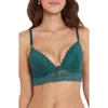 Etam Gravure Lace Underwire Bra In Pine Green