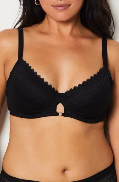 Etam Gravure Underwire Minimizer Demi Bra In Black