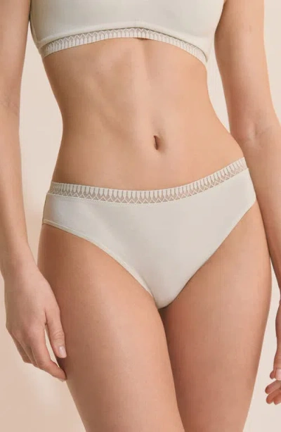 Etam Happily Stretch Cotton High Cut Briefs In Green