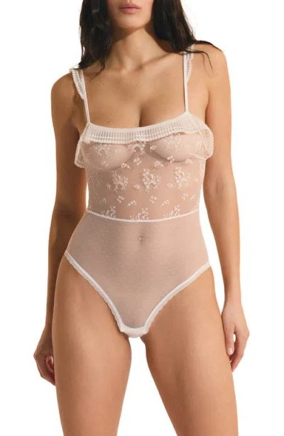 Etam Harmonie Bodysuit In Gray